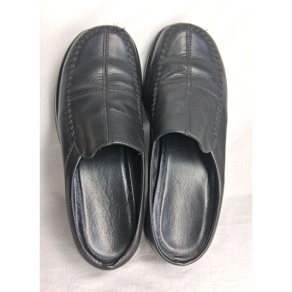 Dansko Madigan Platform Mules Y2k Vintage Black Leather Womens 8.5 - Picture 5 of 7